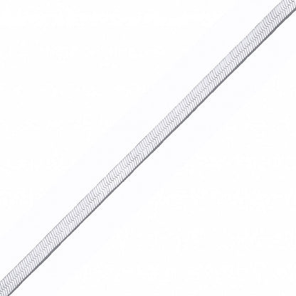 Silver  Flat Herringbone Link Chain Necklace 5mm 18 inch 45cm - GVK506