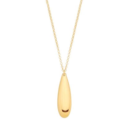 Gold-plated Silver  Raindrop Puffed Pear Torpedo Necklace - GVK522