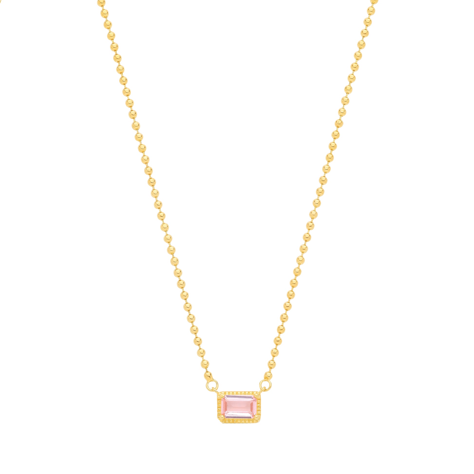 18K Gold Plated CZ Apricot Nano Pendant Necklace - GVK560