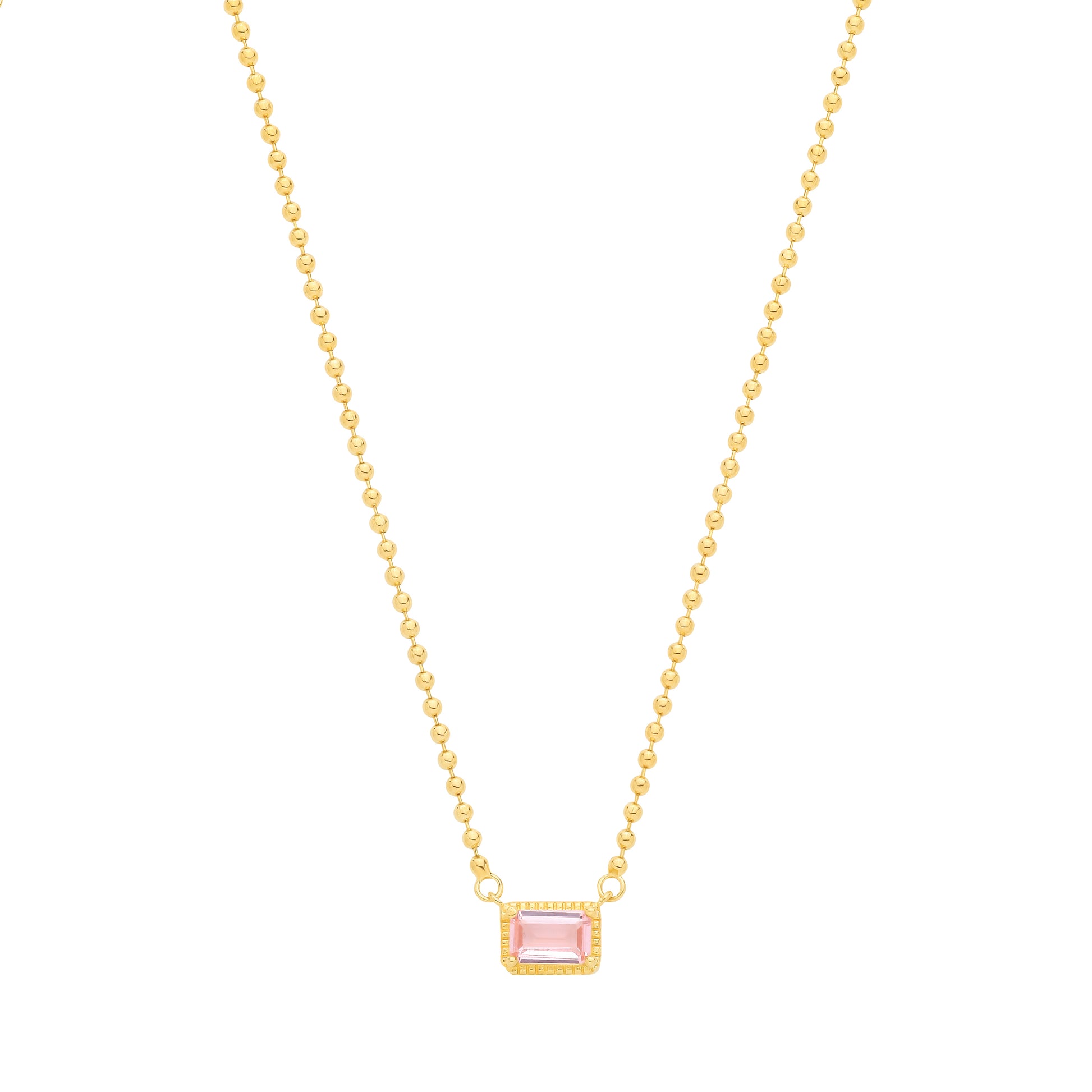 18K Gold Plated CZ Apricot Nano Pendant Necklace - GVK560