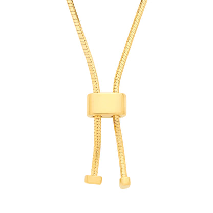 Silver  Gold Plated Adjustable Snake Necklace - GVK578