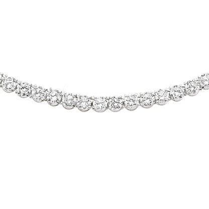 Rhodium Plated Brass  Tennis Necklace - GVK587BR