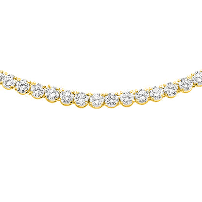 Gold-Plated Brass  Tennis Necklace - GVK587BRGP