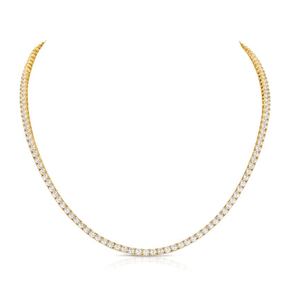 Gold-Plated Brass  Tennis Necklace - GVK587BRGP