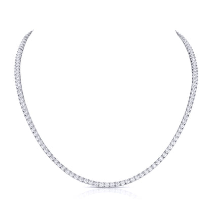 Rhodium Plated Brass  Tennis Necklace - GVK587BR