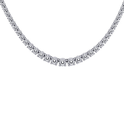 Rhodium Plated Brass  Tennis Necklace - GVK588BR