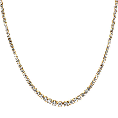 Gold-Plated Brass  Tennis Necklace - GVK588BRGP