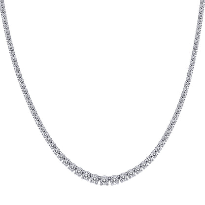 Rhodium Plated Brass  Tennis Necklace - GVK588BR