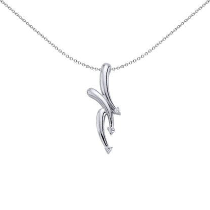 Sterling Silver  CZ 3 Arrows Charm Shooting Stars Firework Pendant - GVP136