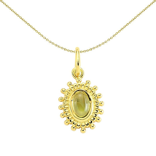 Sterling Silver  Spikey Beaded Edge Frame Mirror Solitaire Pendant - GVP190G