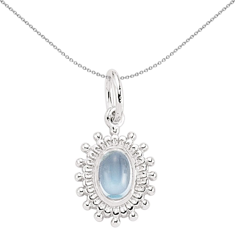 Sterling Silver  Solitaire Pendant - GVP190R