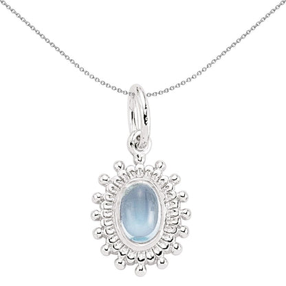 Sterling Silver  Solitaire Pendant - GVP190R