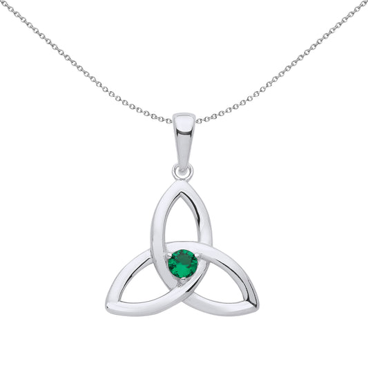 Silver Celtic Trinity Knot Necklace - GVP570