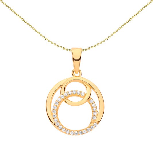 Gilded Silver  Neverending Circle of Life Infinity Pendant - GVP625