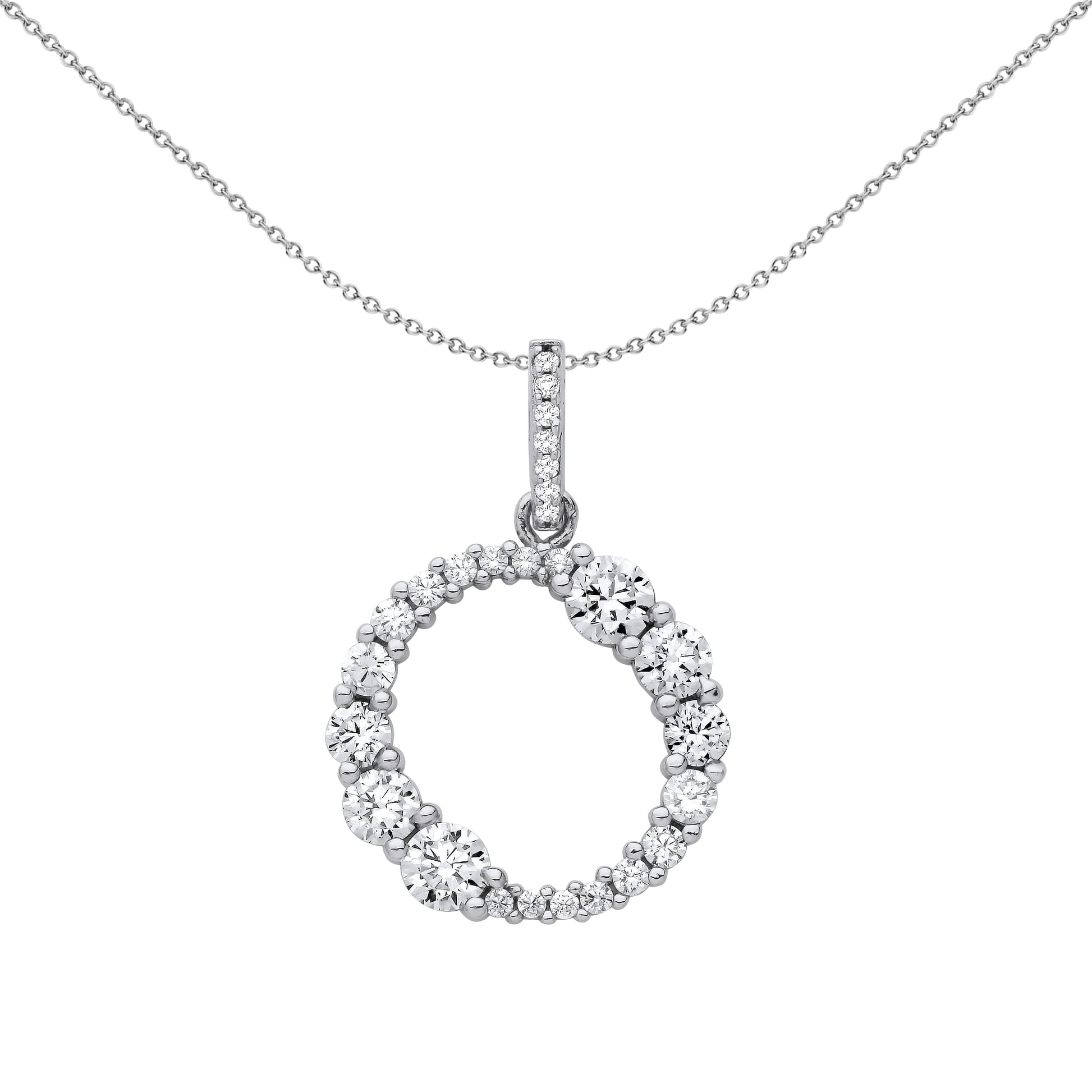 Silver  Circle of Life Double Ouroboros Pendant Necklace - GVP663