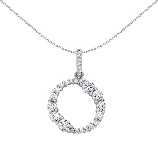 Silver  Circle of Life Double Ouroboros Pendant Necklace - GVP663