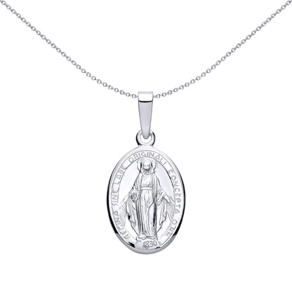 Sterling Silver Miraculous Madonna Pendant - GVP692
