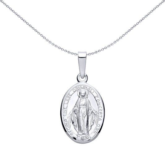Sterling Silver Miraculous Madonna Pendant - GVP692