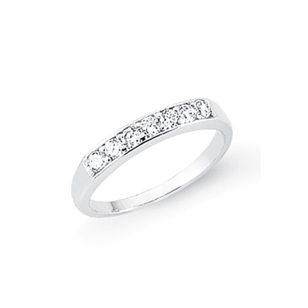 Silver  CZ Eternity Ring - GVR488