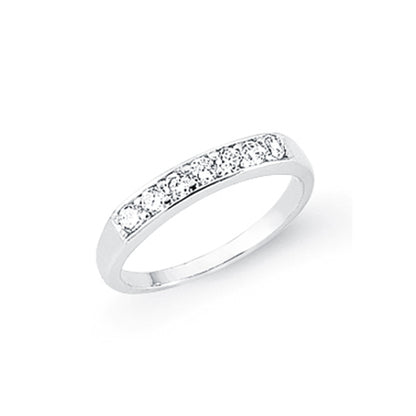 Silver  CZ Eternity Ring - GVR488