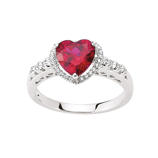 Sterling Silver  Heart Dress Ring - GVR550