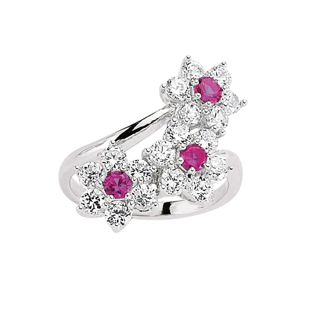 Silver  Baguette CZ Horizontal Channel Set Eternity Ring - GVR558