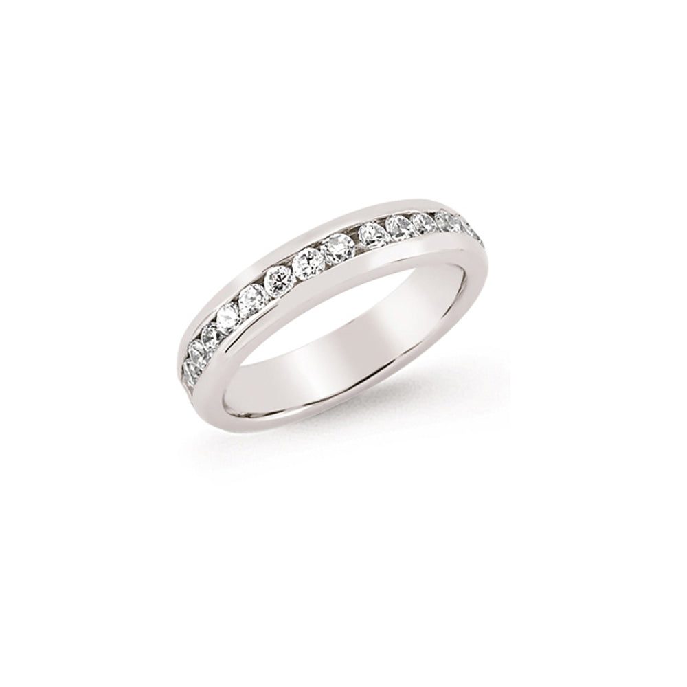 Silver  CZ Channel Set Eternity Ring - GVR614