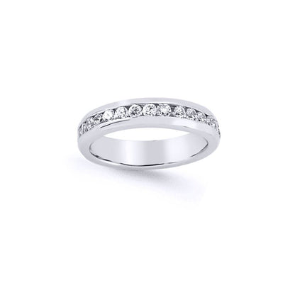 Silver  CZ Channel Set Eternity Ring - GVR614