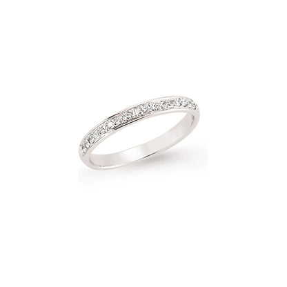Silver  CZ Pave Channel Style Eternity Ring - GVR618