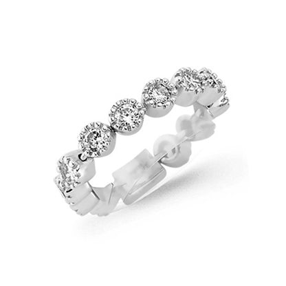 Sterling Silver  CZ Flexible "Finger Bracelet" Eternity Ring - GVR632