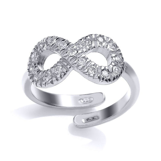 Silver CZ Infinity Ring - GVR651RH