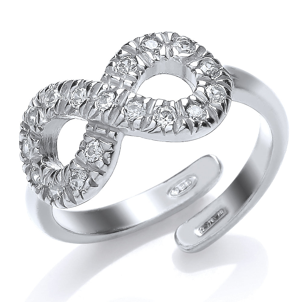 Silver  CZ Infinity Ring - GVR651RH