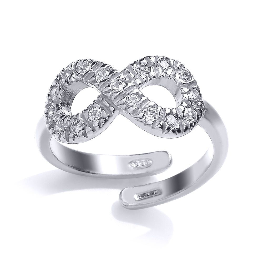 Silver  CZ Infinity Ring - GVR651RH