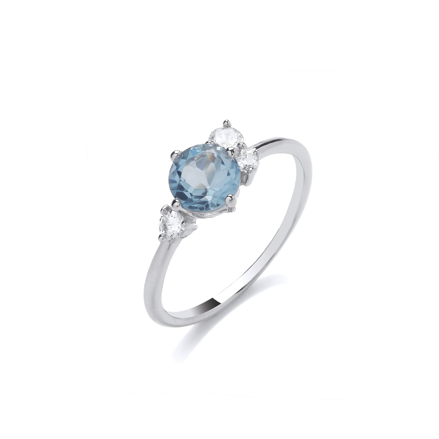Silver  Frozen Icycle Cluster Cocktail Ring - GVR991