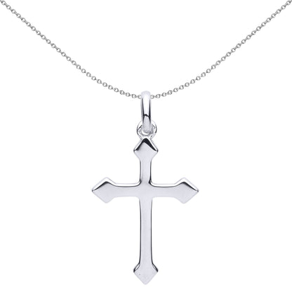 Silver  Arrowhead Cross Pendant Necklace 18 inch - GVX053