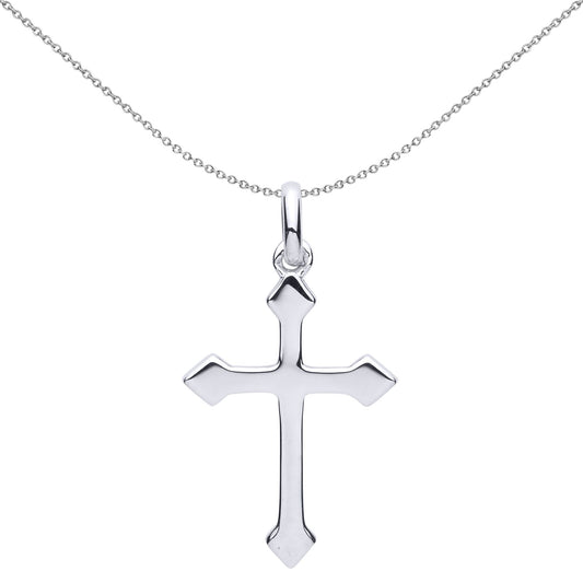 Silver  Arrowhead Cross Pendant Necklace 18 inch - GVX053