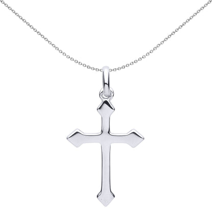 Sterling Silver  Fleury Trinity Arrowhead Cross Pendant Necklace - GVX053