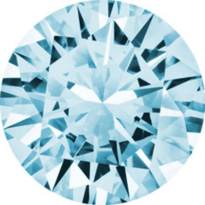 9ct Gold  6mm CZ Solitaire Banana Belly Bar 10mm Light Blue - JBJ100