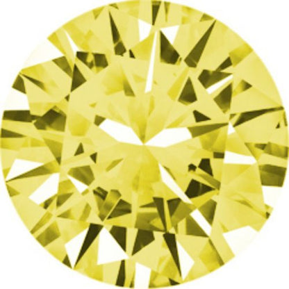 9ct White Gold  6mm CZ Solitaire Banana Belly Bar 10mm Yellow - JBJ101