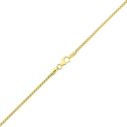9ct Gold  Popcorn Negligee Necklace 18 inch - HHHAXL121