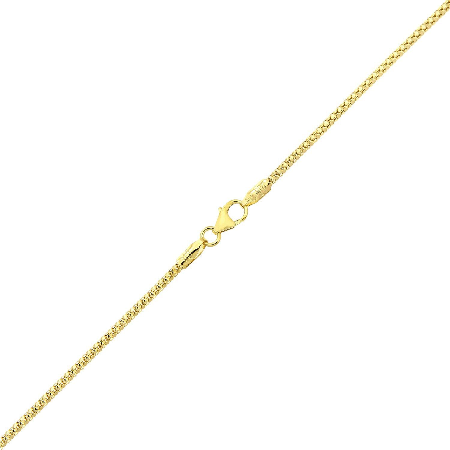 9ct Gold  Popcorn Negligee Necklace 18 inch - HHHAXL121