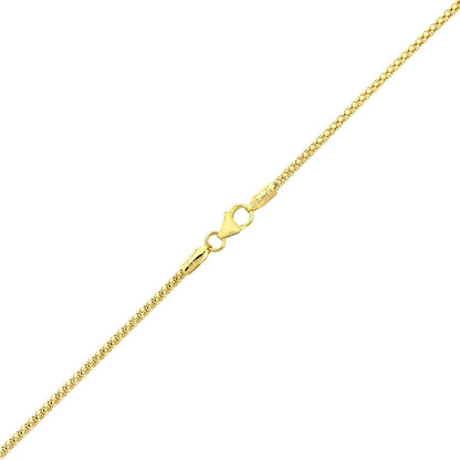 9ct Gold  Popcorn Negligee Necklace 18 inch - HHHAXL121