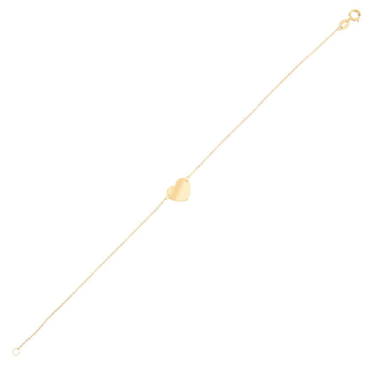 9ct Gold  Trace Charm Bracelet 7 inch - HHHAXL399Y-7