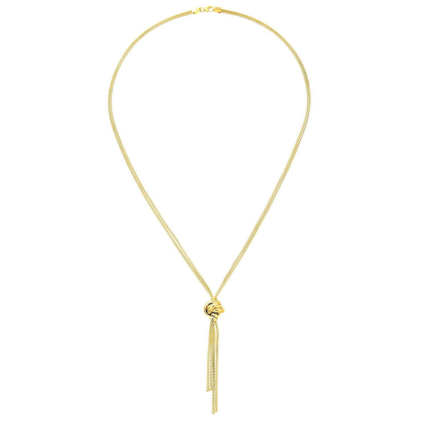 9ct Gold  Popcorn Negligee Necklace 18 inch - HHHAXL42