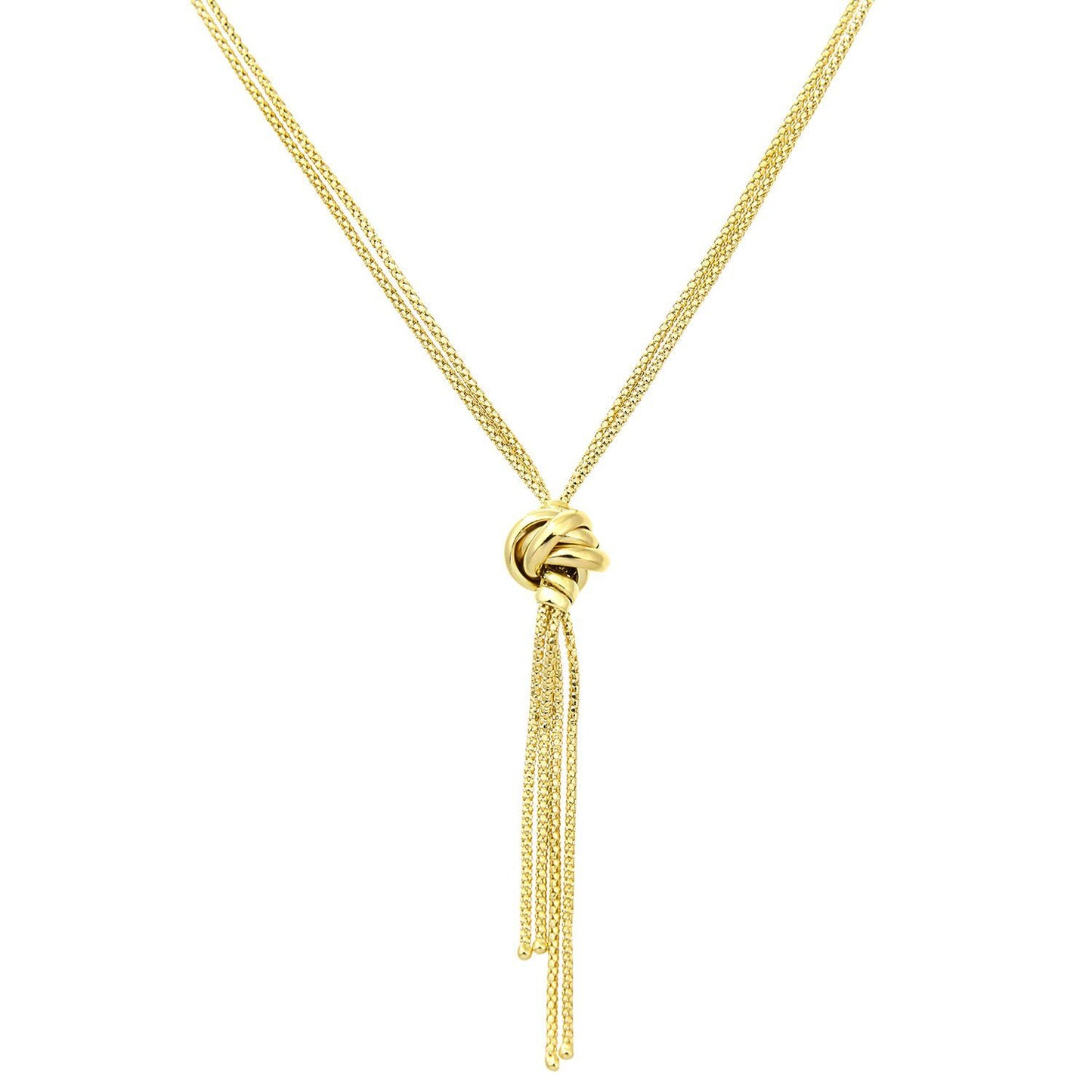 9ct Gold  Popcorn Negligee Necklace 18 inch - HHHAXL42