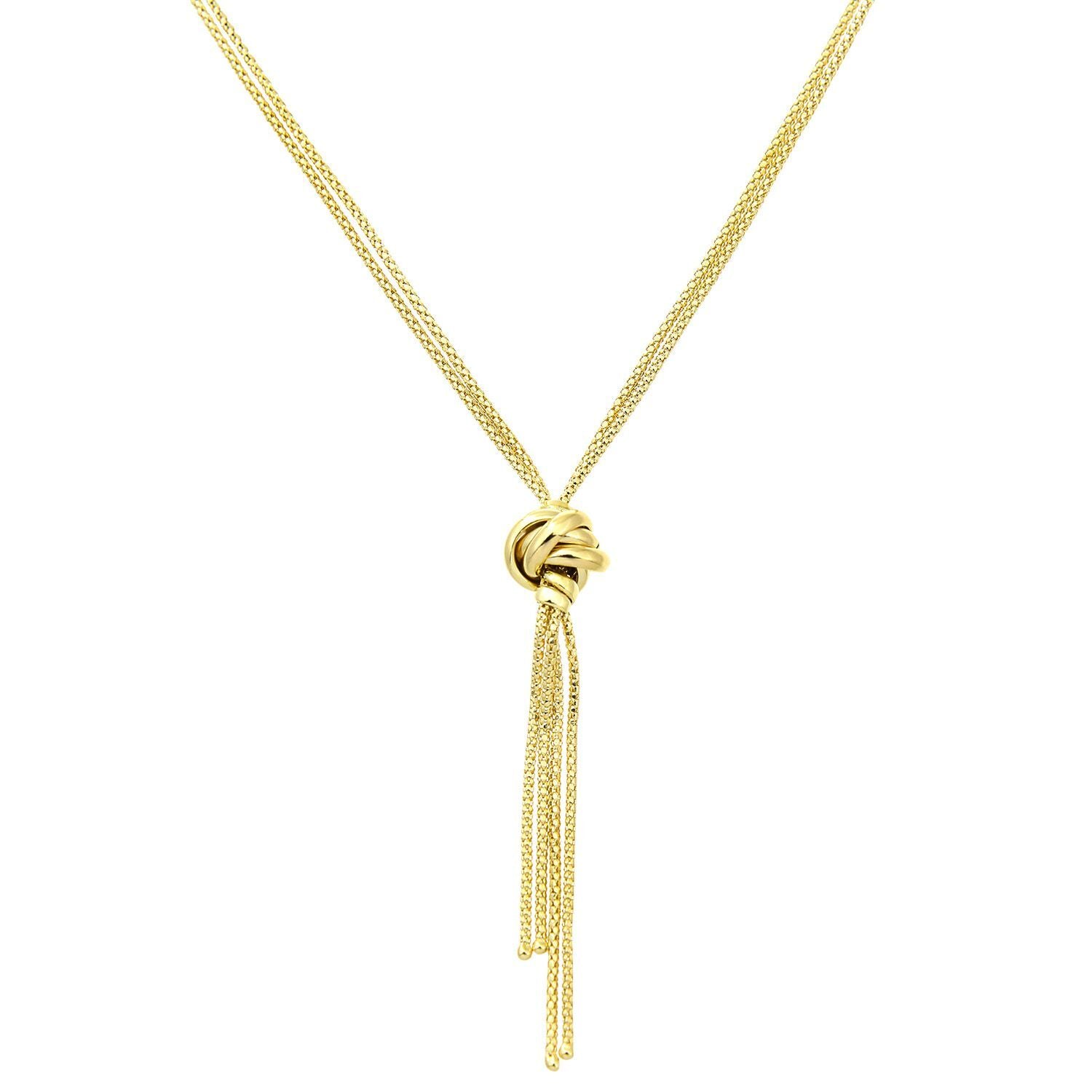 9ct Gold  Popcorn Negligee Necklace 18 inch - HHHAXL42