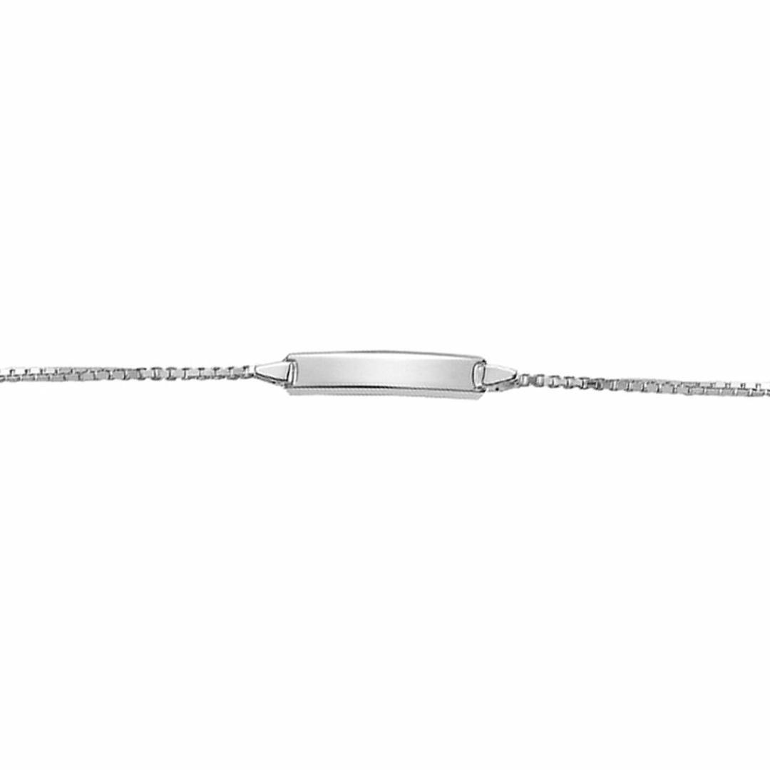 Girls Silver  Box Link ID Identity Bracelet 6mm 6 / 7 inch - ID16