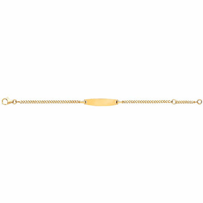 Kids Gilded Silver  Curb Link ID Identity Bracelet 5mm 5.5 inch - ID26GP