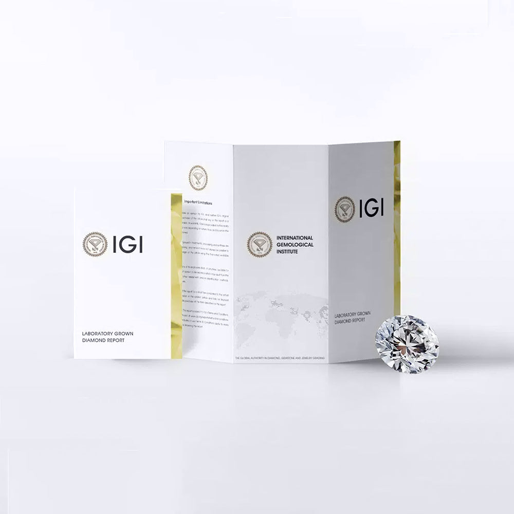 18ct Gold  D/VS Lab Created Diamond Solitaire Stud Earrings 1.00ct - LAB18E001-100