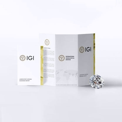18ct Gold  0.5ct D/VS Lab Grown Diamond Solitaire Charm Pendant - LAB18P004-050